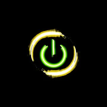 ON and OFF neon button Stock Illustration