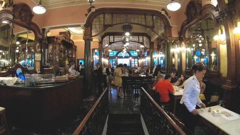 AND OLD PUB WITH PEOPLE Stock Footage 95094012
