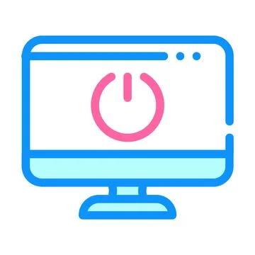 On and off operating system color icon vector illustration 스톡 일러스트