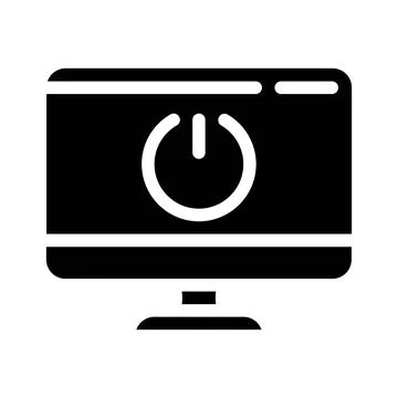 On and off operating system glyph icon vector illustration Stock Illustration