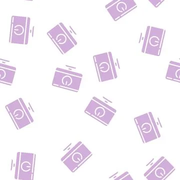 On and off operating system glyph vector seamless pattern イラスト素材