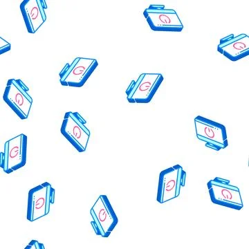 On and off operating system isometric icon seamless pattern Illustrazione stock