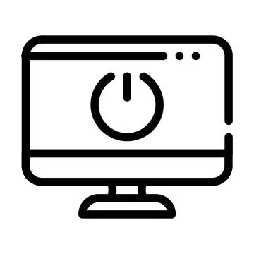 On and off operating system line icon vector illustration Illustrazione stock