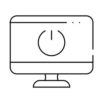 On and off operating system line icon vector illustration Stock Illustration