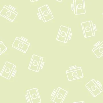 On and off operating system line vector seamless pattern Illustrazione stock