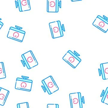 On and off operating system vector seamless pattern Stock Illustration