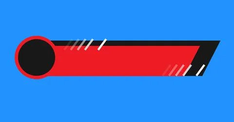 In and out animated simple lower third title banner infographic animation. .. Stock Illustration