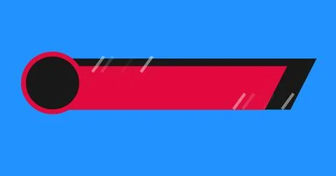 In and out animated simple lower third title banner infographic animation. .. Stock Illustration