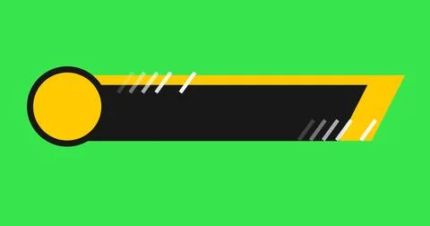 In and out animated simple lower third title banner infographic animation. .. Stock Illustration