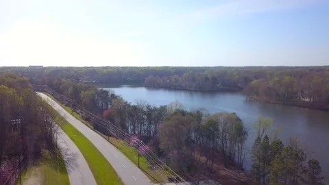 Up and over the water Stock Footage 88325949