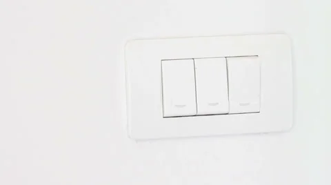 On and Off Power Switch With Human Finger Video stock 65816902
