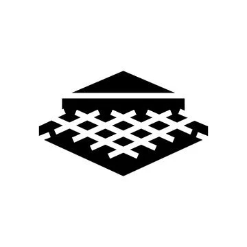 And rebar structure cement concrete glyph icon vector illustration Stock Illustration