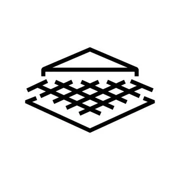 And rebar structure cement concrete line icon vector illustration Stock Illustration