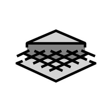 And rebar structure cement concrete color icon vector illustration Stock Illustration