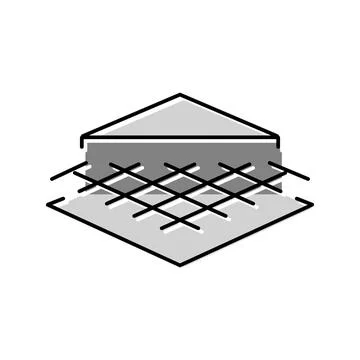 And rebar structure cement concrete color icon vector illustration Stock Illustration