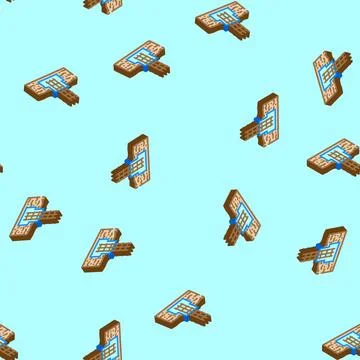 And rebar structure cement isometric icon seamless pattern Illustrazione stock