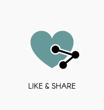 Like and share icon vector illustration Stock Illustration