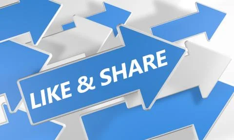 Like and share Stock Illustration