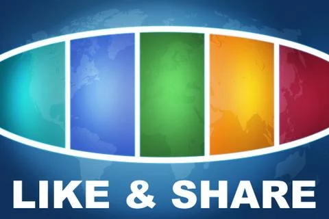 Like and share Stock Illustration
