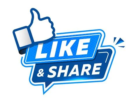 Like and share Stock Illustration