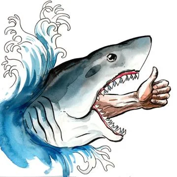 Like and shark Stock Illustration