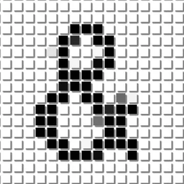 The and. &amp; Simple geometric pattern of black squares in the and Illustrazione stock