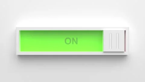On and off sliding toggle button Stock Footage 244483041