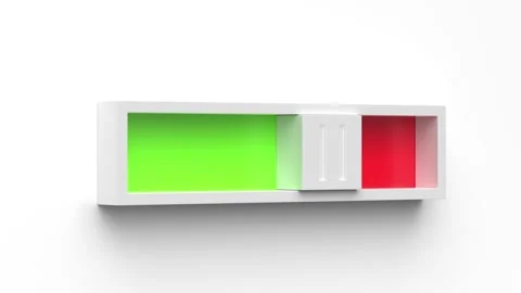 On and off sliding toggle button Stock Footage 246186619