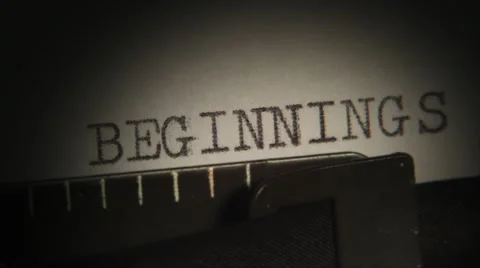 AND SO ON. BEGINNINGS. Typewriting. Stock Footage 10721233