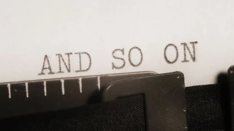 AND SO ON. BEGINNINGS. Typing. Stock Footage 10728620