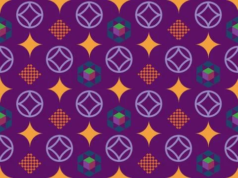 And  square on a seamless spring pattern. Stock Illustration