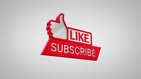 Like and Subscribe 3D Icon Stock Footage 132338971