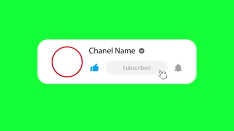 Like and subscribe, notification buttons, chanel name, avatar Stock Footage 313981280