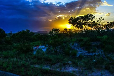 And the sun goes down Stock Photos