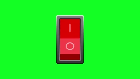 On and off switch button isolated on green background 스톡 동영상 138281598