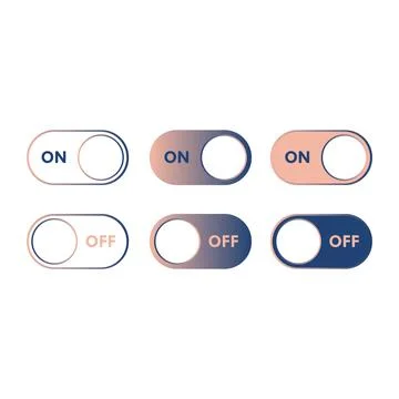 On and Off switch toggle buttons. Stock Illustration