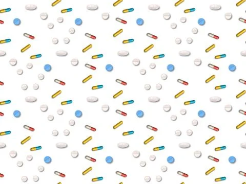 And tablets on a seamless spring pattern. Illustrazione stock