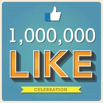 Like and thumb up retro type font Illustrazione stock