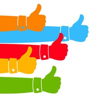 Like and Thumbs Up illustration. 库存插图