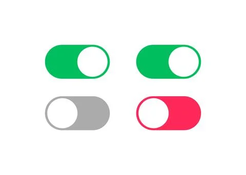 On and Off toggle switch buttons icon. Vector desing. Stock Illustration