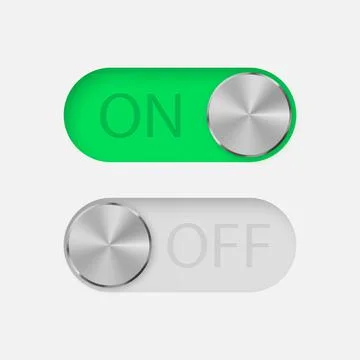 On and Off toggle switch buttons. Vector illustration. Stock-Illustration