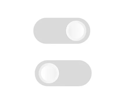 On and Off toggle switch buttons.Buttons toggle switch. Vector icon. Stock Illustration