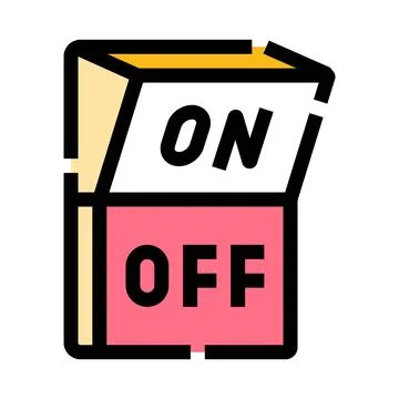 On and off toggle switch for electronic devices Illustrazione stock