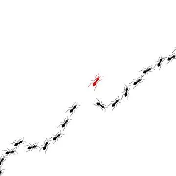 And trail isolated path. Think different, leadership, Innovation business Stock Illustration