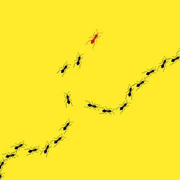 And trail isolated path. Think different, leadership, Innovation business Stock Illustration