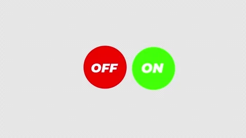Off and on two buttons icon concept loop animation video with alpha channel Stock Footage 270159186