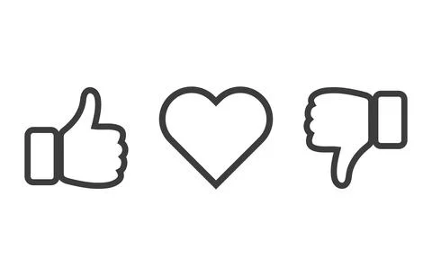 Like and Unlike flat icon Stock Illustration