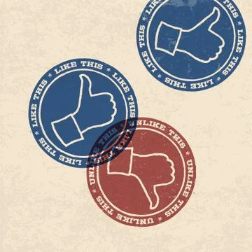 Like and unlike imprints. vector, eps10 Stock Illustration