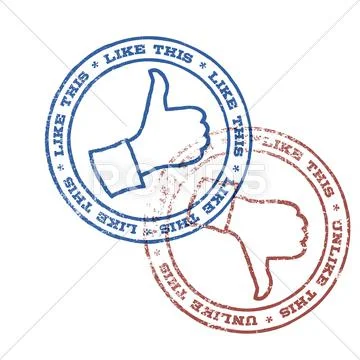 Like and unlike stamps illustration. vector, eps10 Stock Illustration