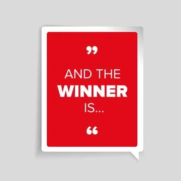 And the Winner Is... quote Stock Illustration